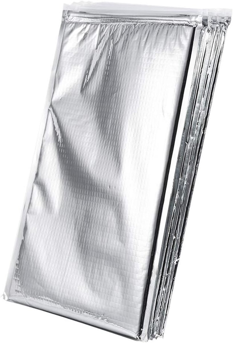 Dubbelzijdige geïsoleerde koelers, zelfsluitende aluminium koeltassen voor picknick en kamperen, set van 5 stuks, 30 x 35 cm, zilver, thermisch en duurzaam