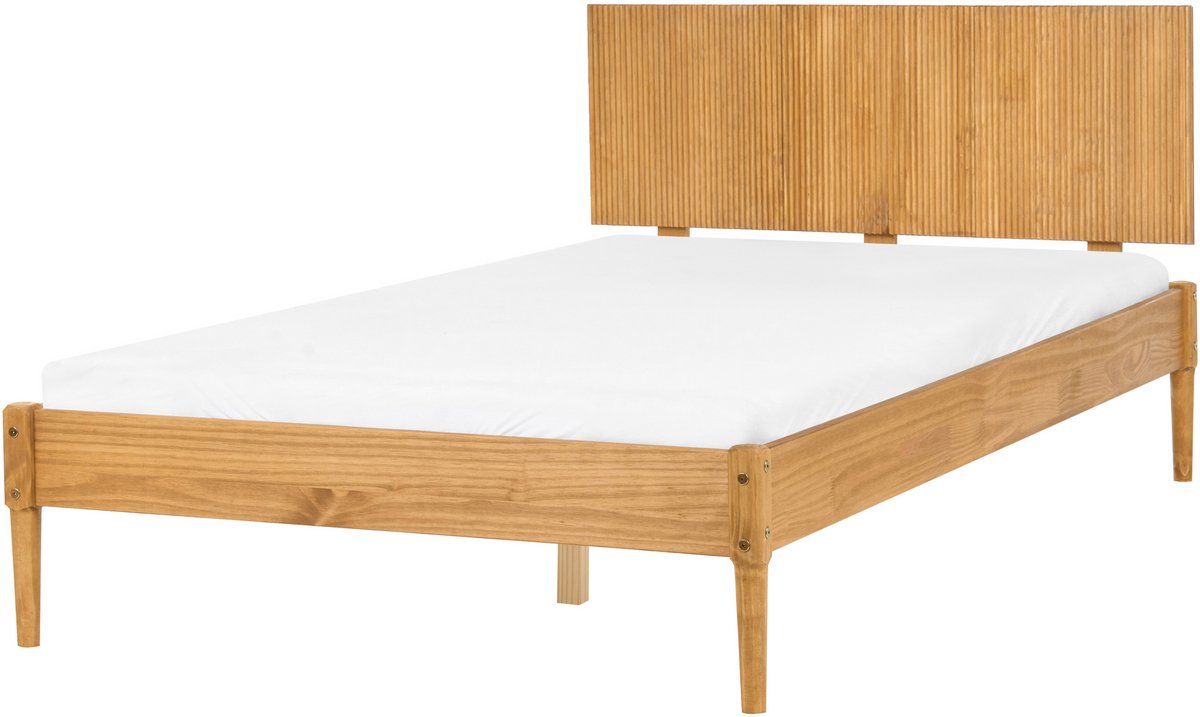 AMBAZAC - Bed - Lichtbruin - 120 x 200 cm - Grenenhout
