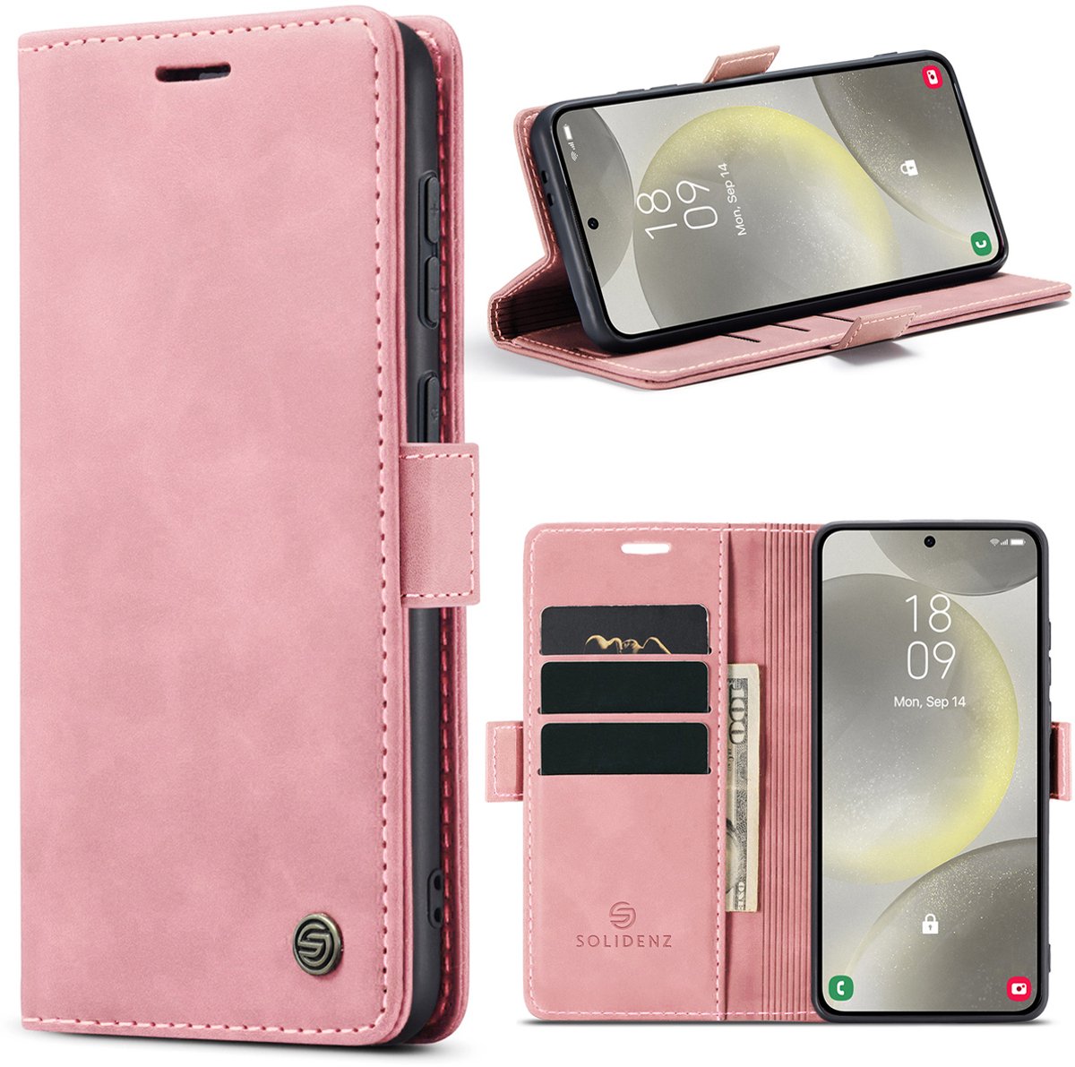 Multimedia & Accessoires Urban Bookcase Hoesje met Pasjeshouder geschikt voor Samsung Galaxy S26 – Roze