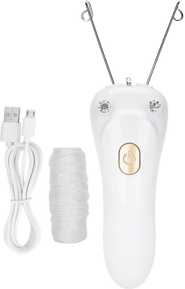 - Elektrische Draad Epileerder - Gezichts- en Lichaamshaar Verwijderaar - USB Opladen - Roze/Goud - Haarverwijdering - Voor een zijdezachte...