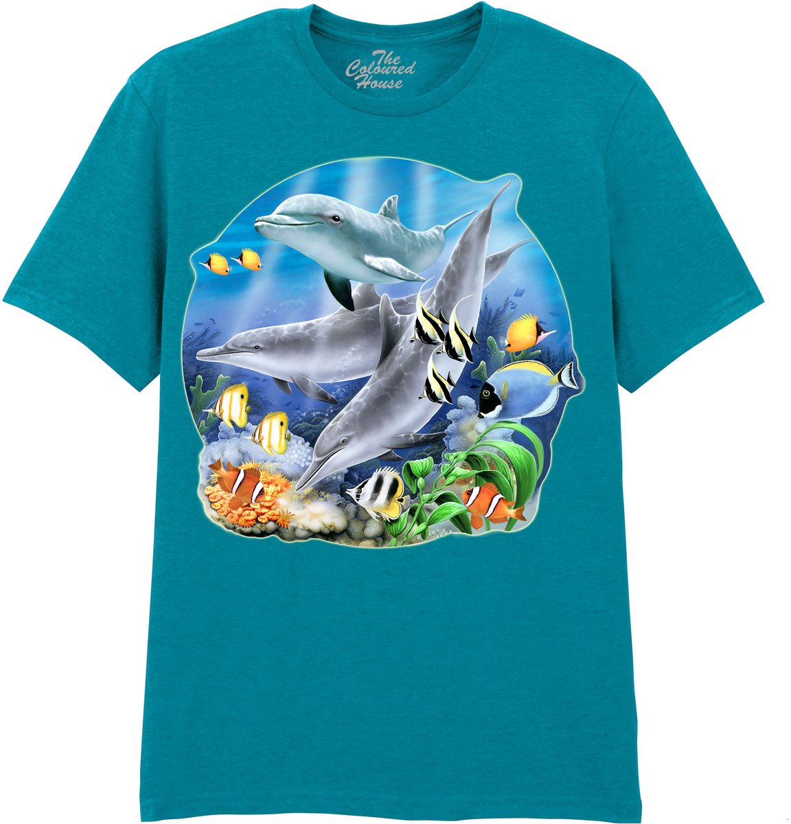 Dolfijnen Dolphins Dive The Coloured House T-shirt XL