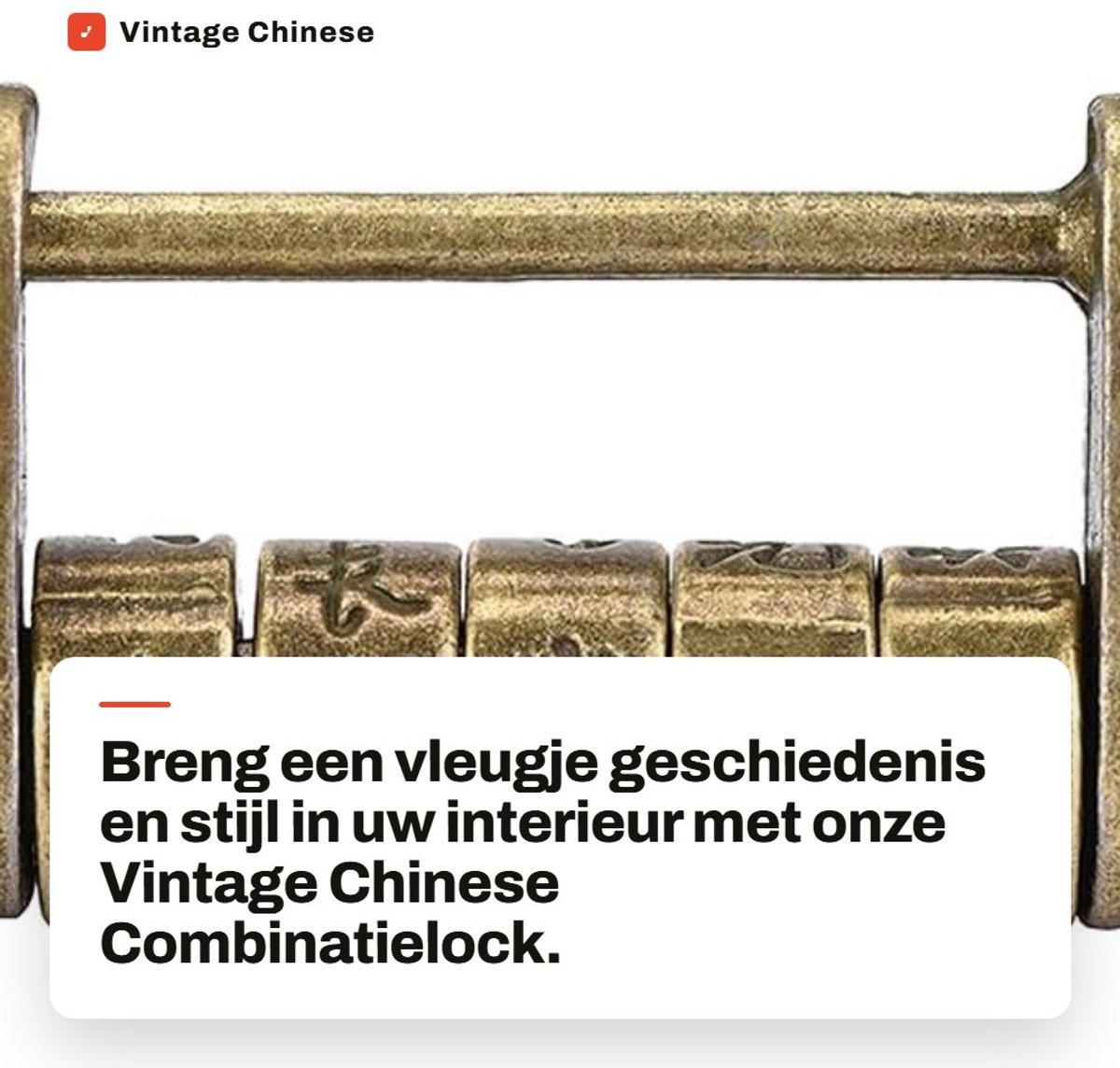 Dailygoods- Combinatieslot Antiek Retro Ontwerp - Vintage Hangslot - Mini Kasten - Juwelendoos - Zinklegering - Uniek Design