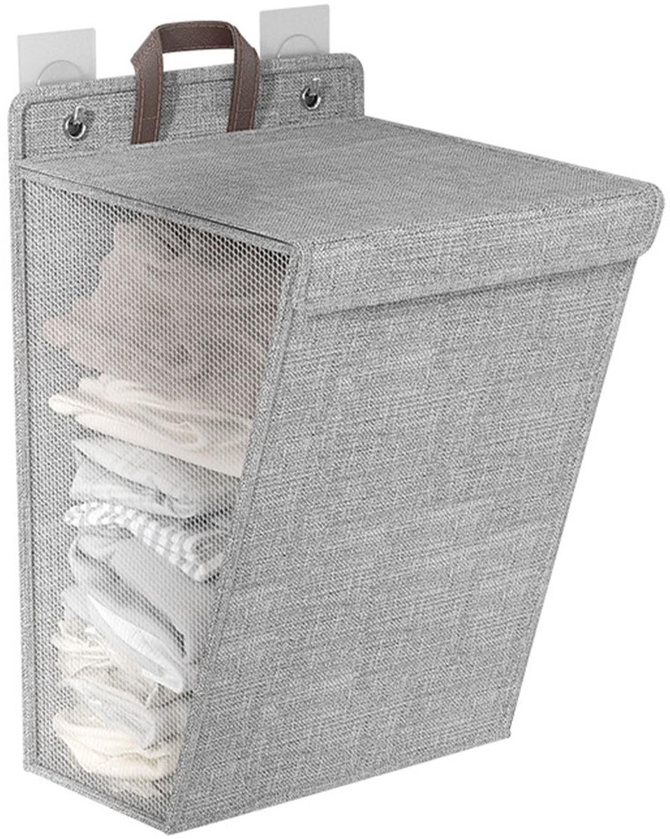 Dailygoods- Wasmand grote capaciteit - Opvouwbare wasmand - Muur hangende wasmand - Multifunctionele opslag - Linnen - Ideaal voor schoenen en handdoeken - Opbergmand