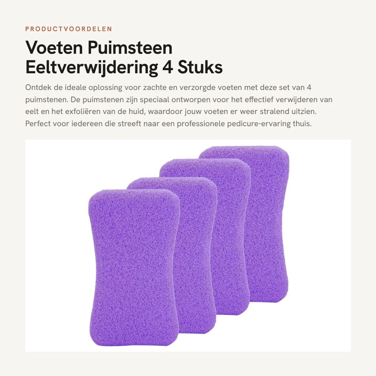 Dailygoods- Puimsteen 4 Stuks - Voetverzorging - Eeltverwijderaars - Exfoliëren - Pedicure - Harde Huid - Voetvijl