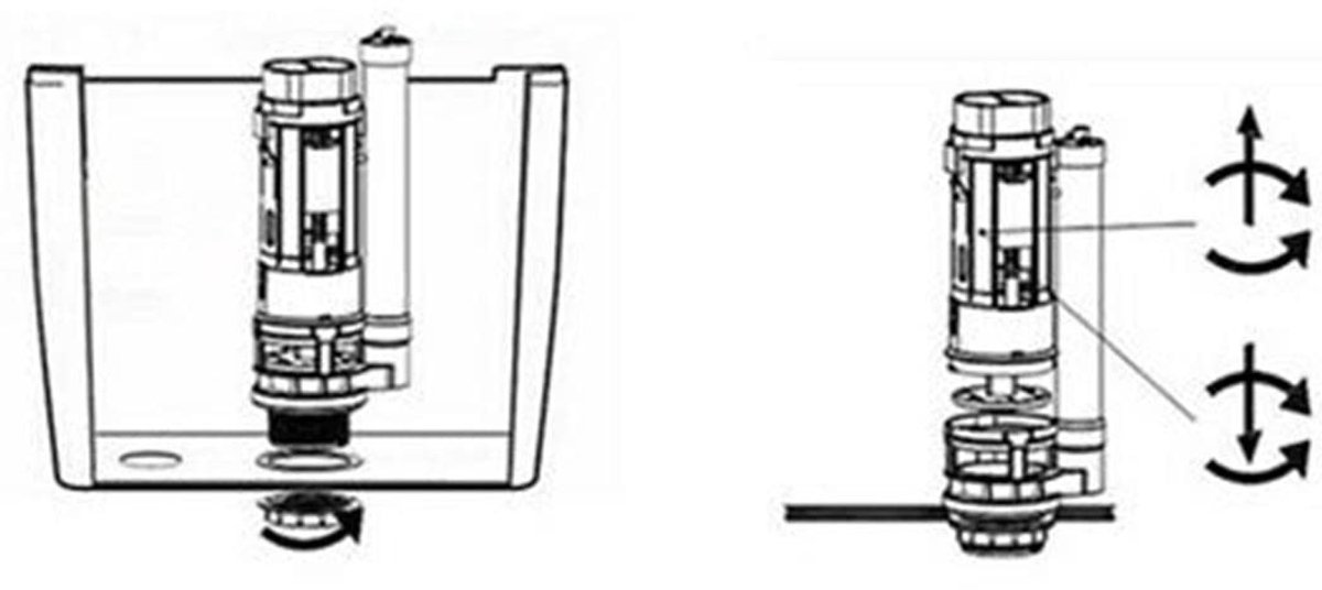 Dailygoods- Vulklep Hoogwaardige Kunststof - Dual Flush Knop - Toilet Reparatie Kit - Waterbesparend - Corrosiebestendig - Instelbare Spoelvolumes - Toiletset