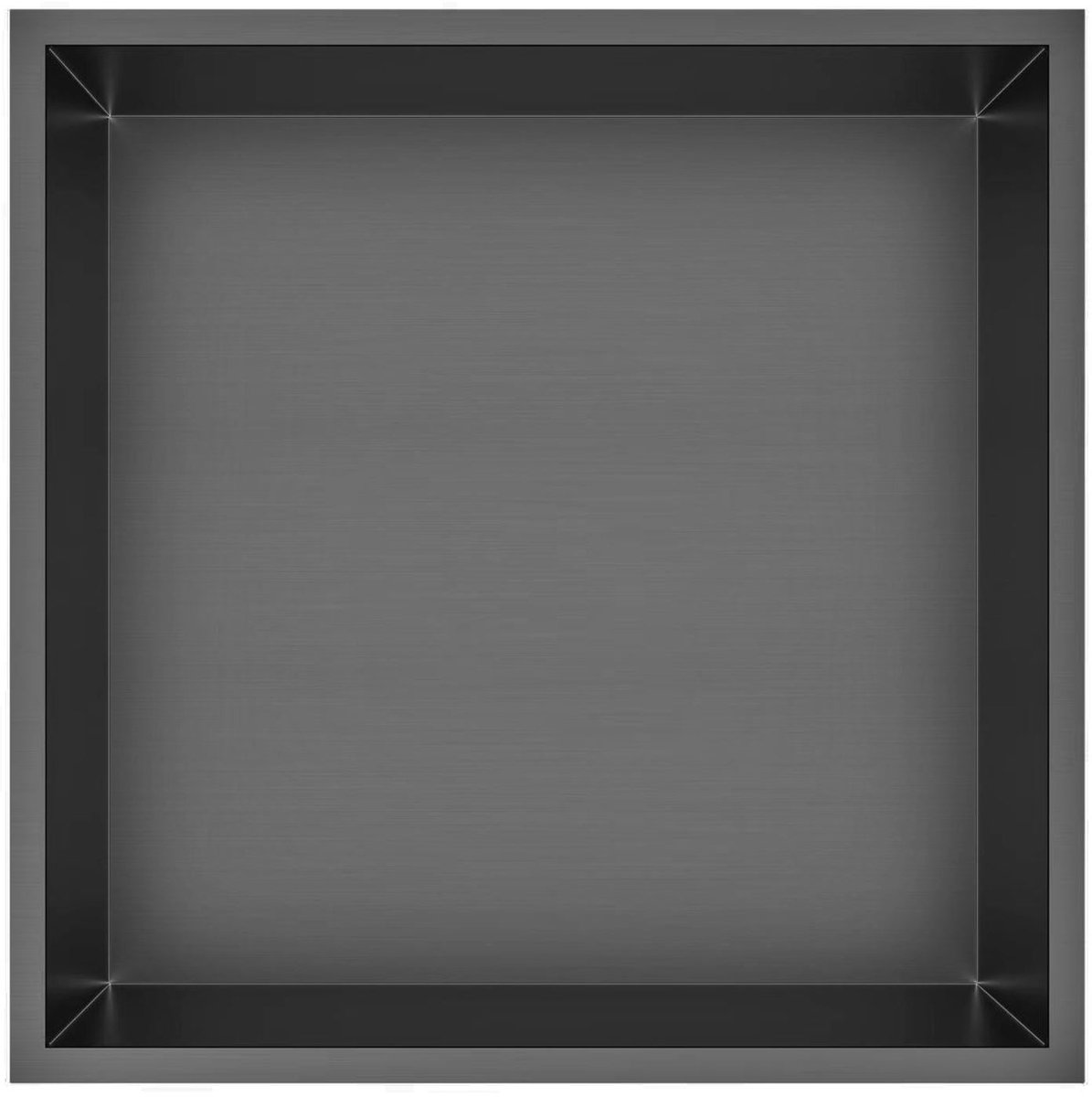 Badkamer inbouwnis 30x30x7cm Sanitado Foya Kaya in gunmetal