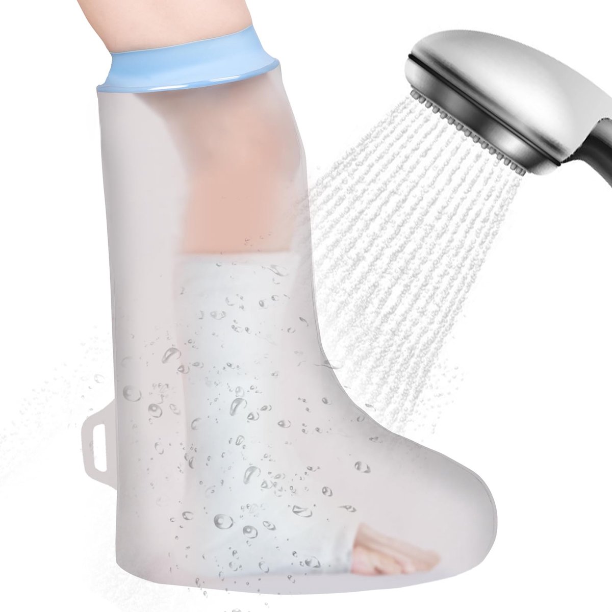 Voor Douchen, Herbruikbare Gips-, Verband- en Pleisterbeschermer, Waterdichte Bescherming voor Knie, Enkel, Voet, Teen