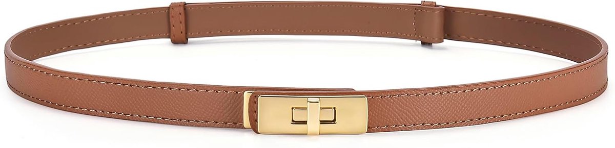 skinny-leren riem voor dames, solide legering, draaisluiting, smal, dunne tailleriem, tailleband, decoratieve riem voor jurken, jeans, broeken