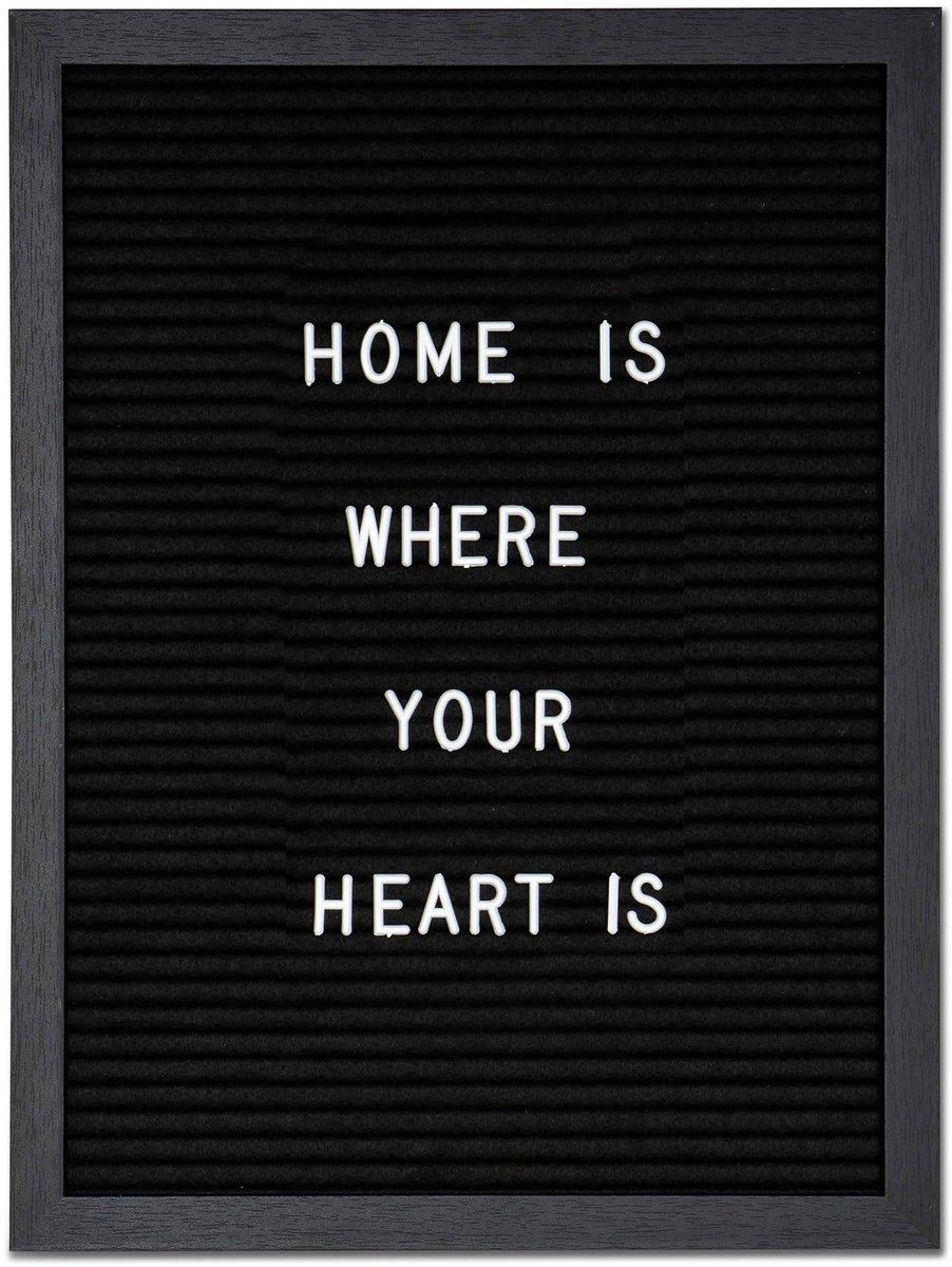 Letterbord van hout, 30 x 40 cm, letterbord, zwart, stof, steekbord, memobord, wanddecoratie