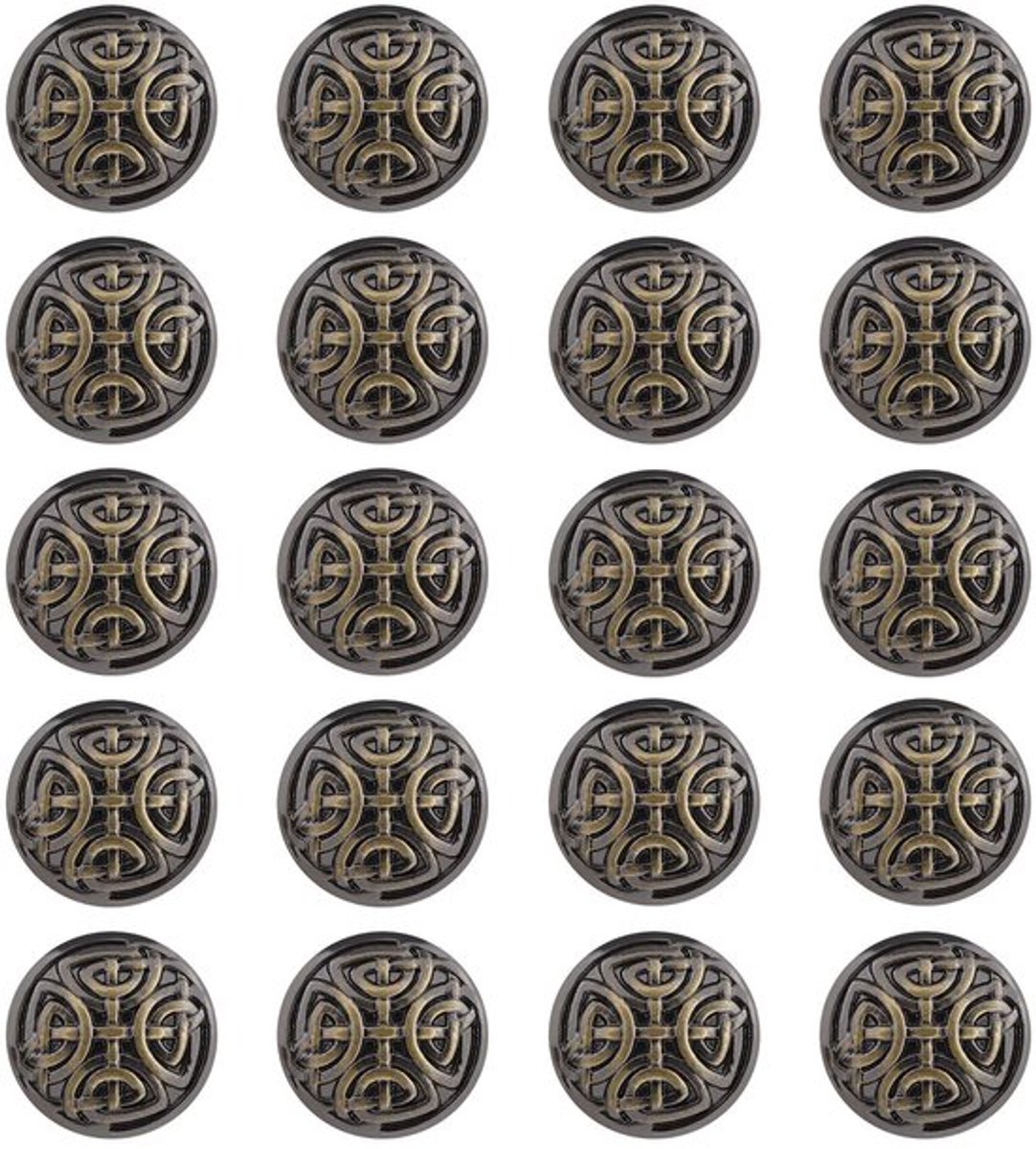 Jhubersproducts - Kleding Knopen - Vintage Metalen Knopen - 20 Stuks