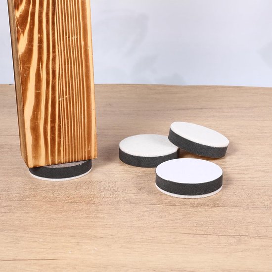 8 stuks meubelverhoger, zelfklevend bedverhoger tafelverhoger antislip tafelverhoger rond vilt meubelverhoger zwart sofaverhoger 6,5 cm in diameter 1,5 cm verhoogde hoogte meubelvoeten voor — afbeelding 4