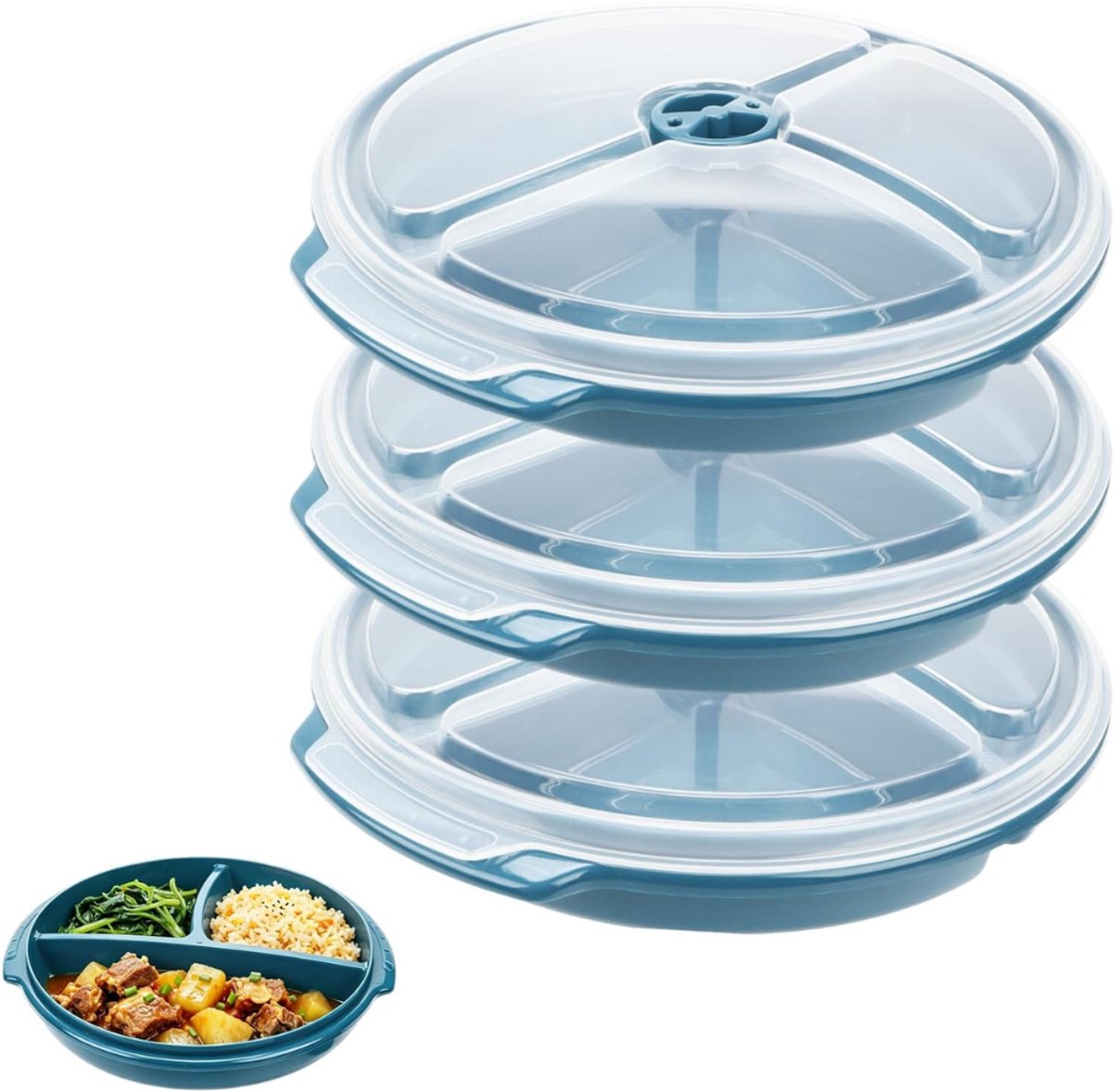 CRLYN® Magnetron Bord - Magnetron Bakjes met Deksel - Magnetron Bord met Deksel