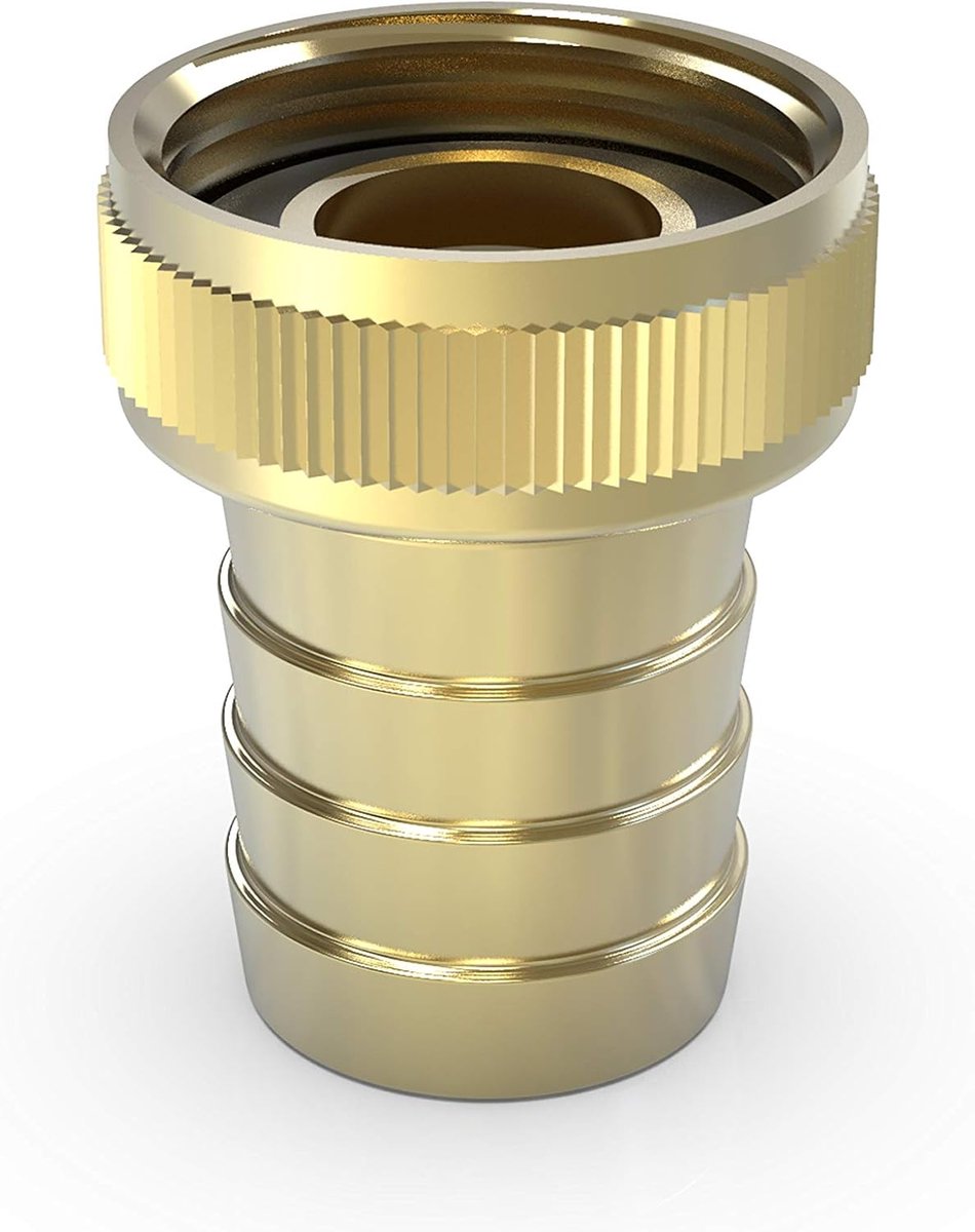 Beul 55040.104.2 Slangpilaar met kartelmoer 1/2" x 13, messing, 1 stuk