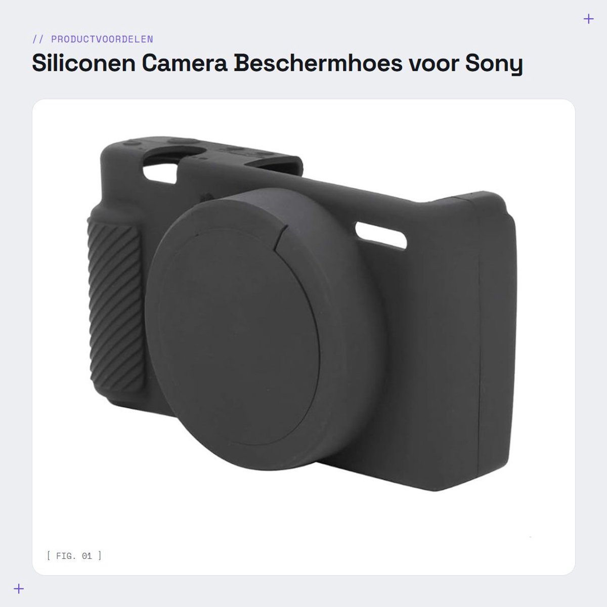 Dailygoods- Beschermhoes Zwart - Siliconen - Duurzaam - Lichtgewicht - Rekbaar - Geschikt voor Sony ZV1 - Camera Case
