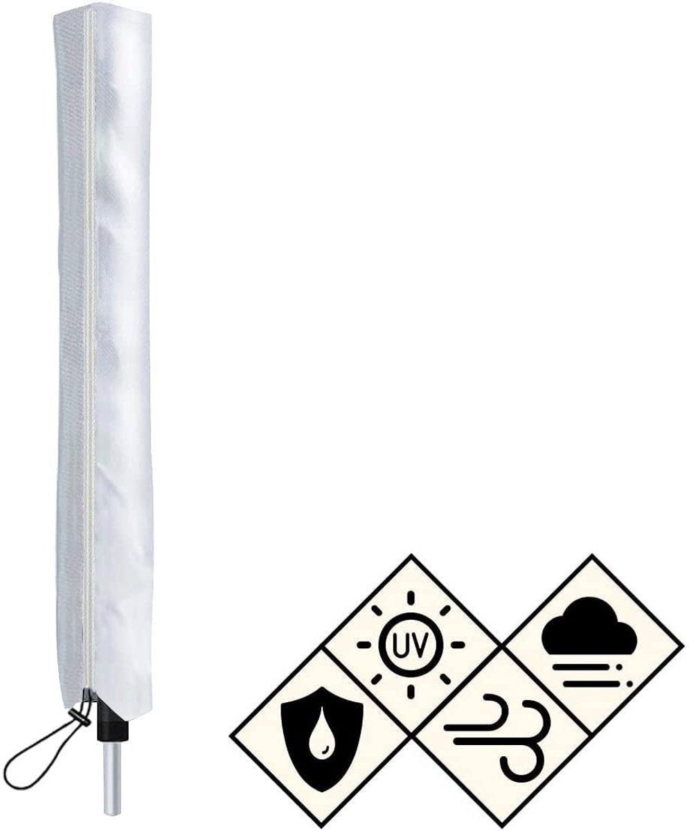 Dailygoods- Beschermhoes Waterdicht - Universele Afdekking - Scheurvast Oxford-weefsel - 168 x 30 x 30 cm - Zwart/Zilver - Inclusief Ritssluiting en Trekkoord