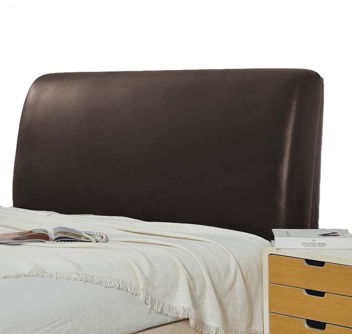 Waterdichte Hoes voor Hoofdeinde - PU-leer, Elastische Bescherming voor Kingsize Bed
