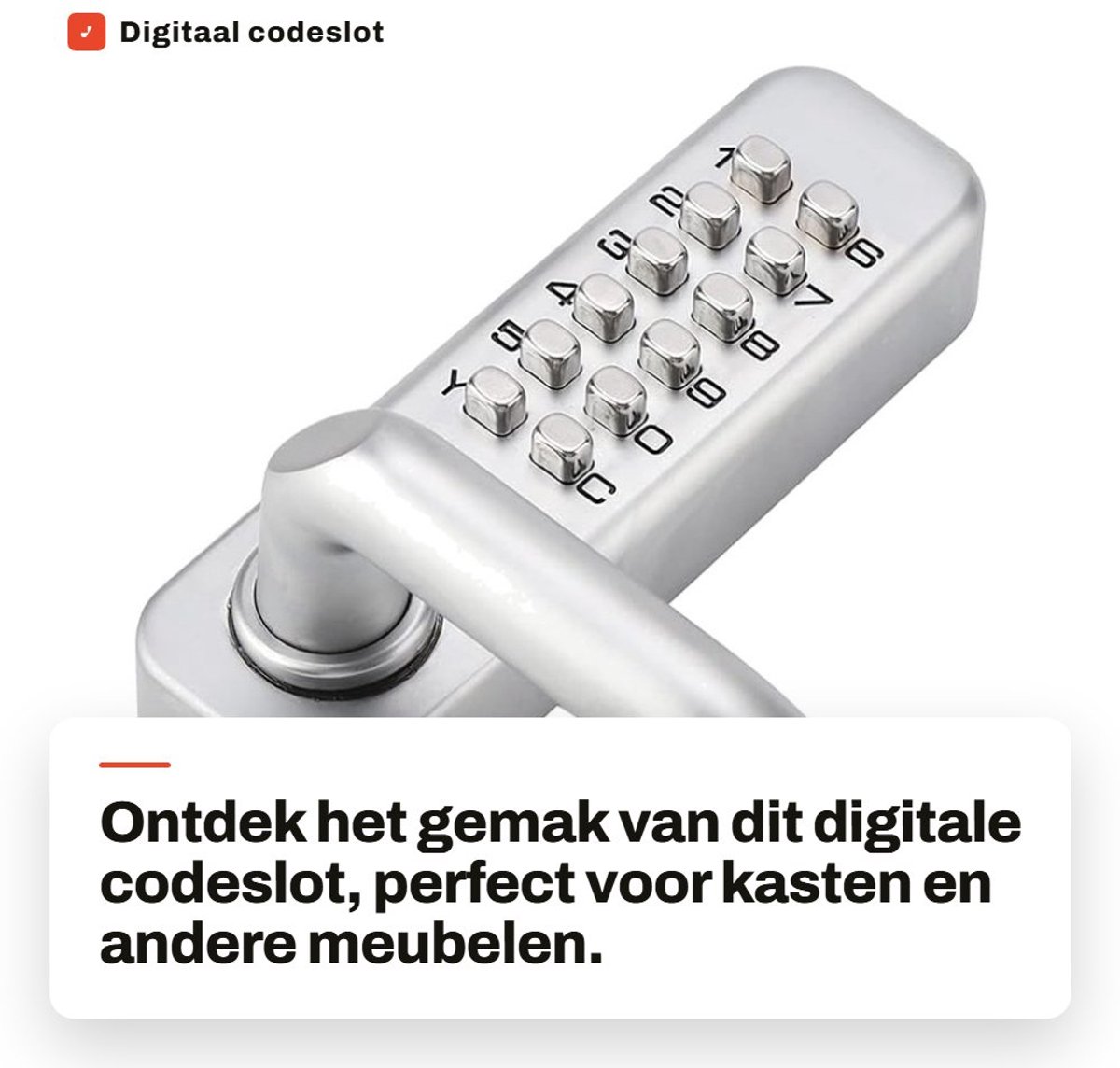 Dailygoods- Codeslot - Digitale Deurslot met 1-11 Cijferige Combinaties - Sleutellosslot - Insteekvergrendeling - Eenvoudig te Installeren - Inclusief Schroevenpakket - Digitale Slot