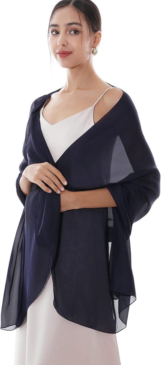 Stola feestelijke avondjurk voor dames, chiffon, sjaals doeken, pashmina, schouderdoek, zomer, bruiloft