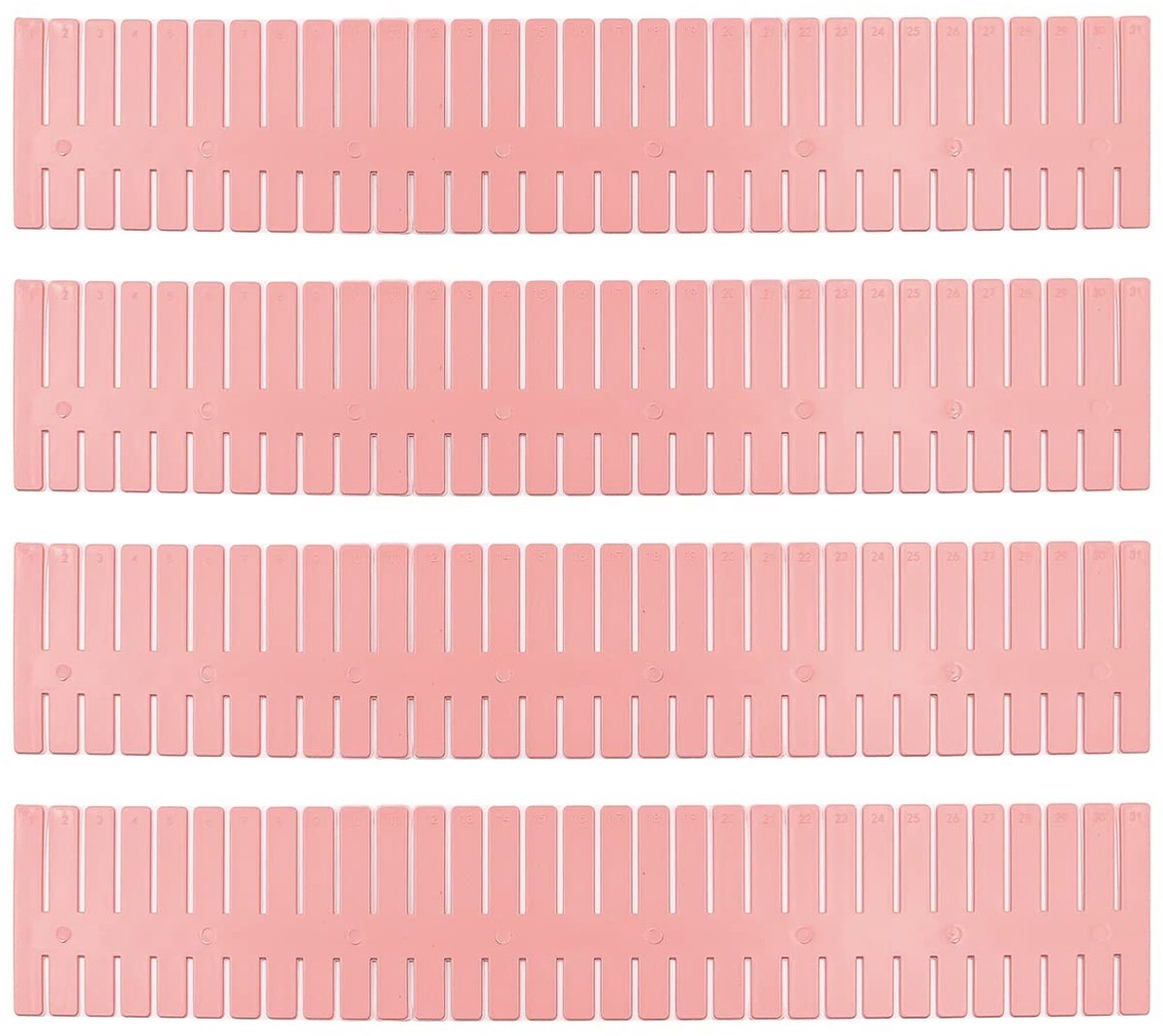 Dailygoods- Ladeverdelers 20 Stuks - Verstelbare Ladeverdeler - Organizer voor Ondergoed/Sokken - Plastic - Hoogwaardig PP - Eenvoudig te Installeren - Lade-organizer