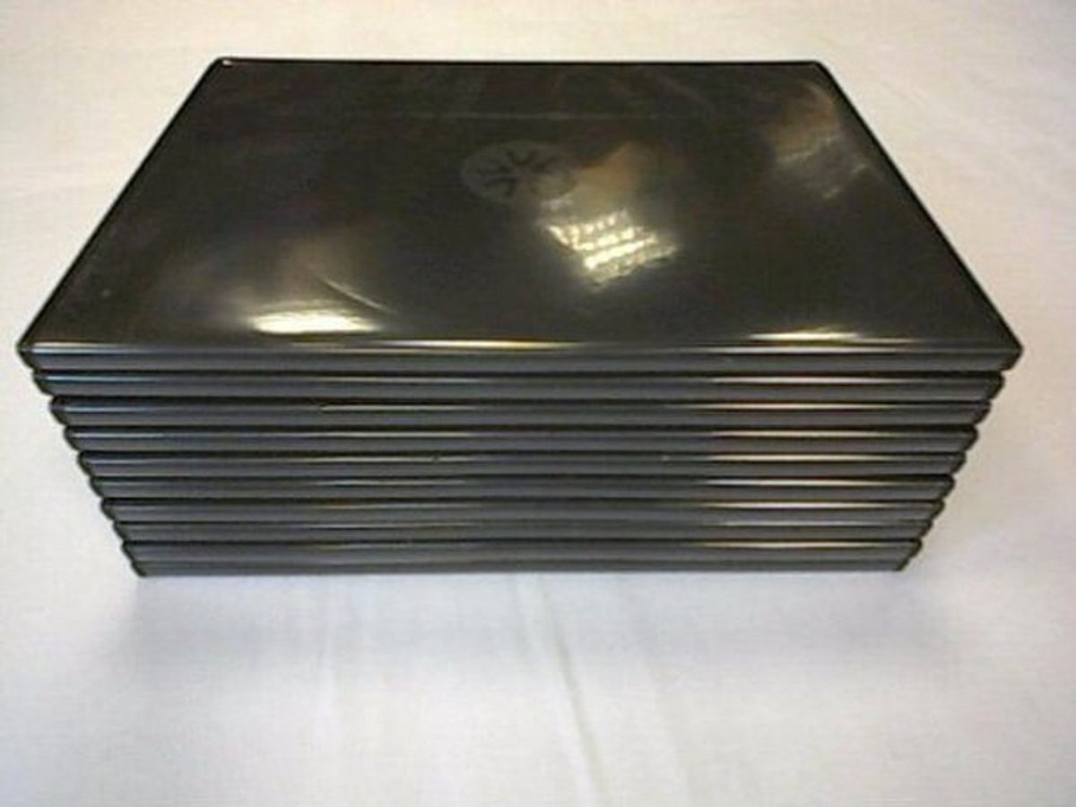 Dailygoods- DVD Hoes - Dubbele DVD Hoes - 7mm - Zwart - 10 Stuks - Schokbestendig - Dvd Case
