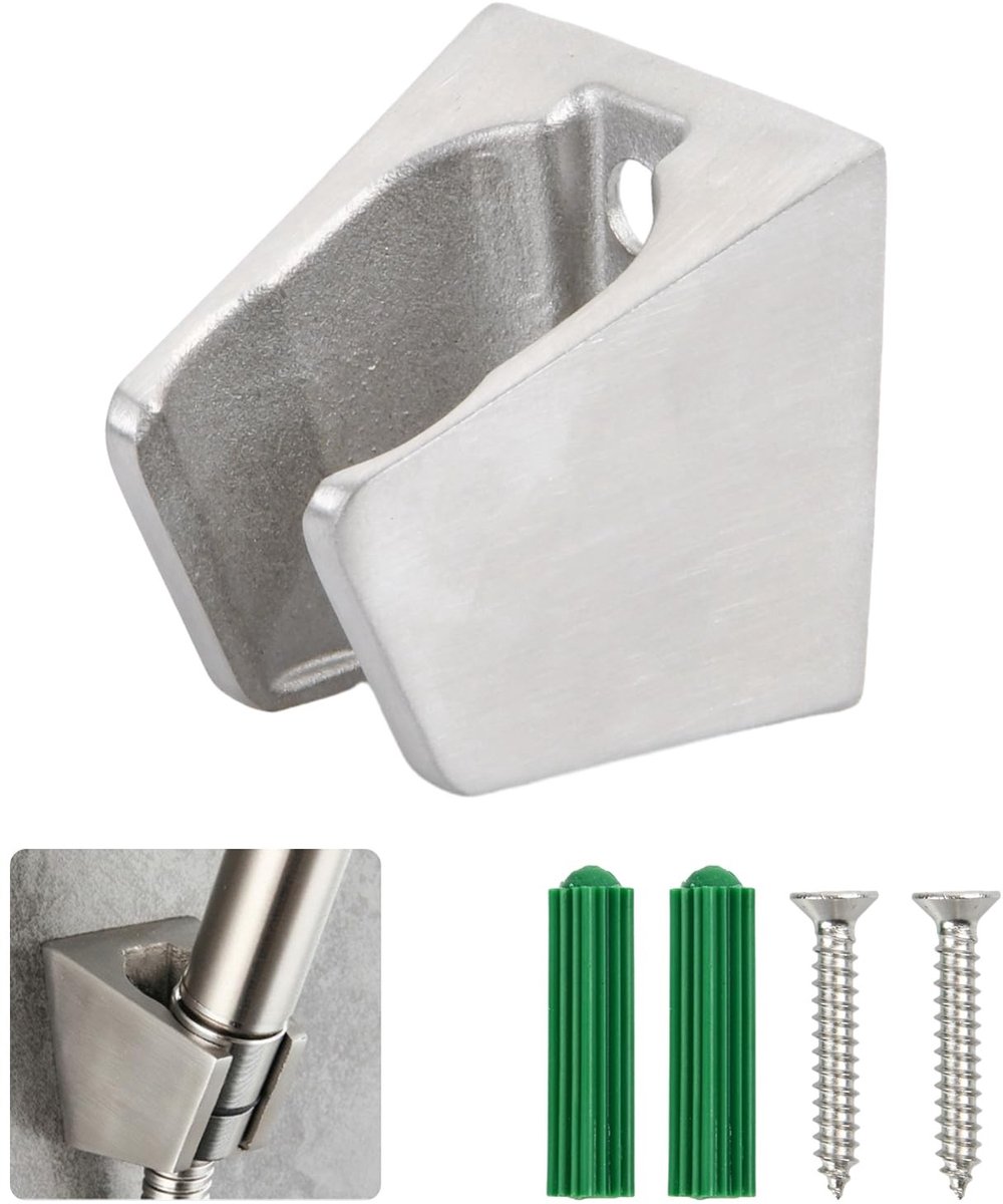 Dailygoods- Douchehouder Roestvrij Staal - Wandhouder - Universele Houder - Douchekop - Zilverkleurig - Lichtgewicht 100 gram - Douchekophouder