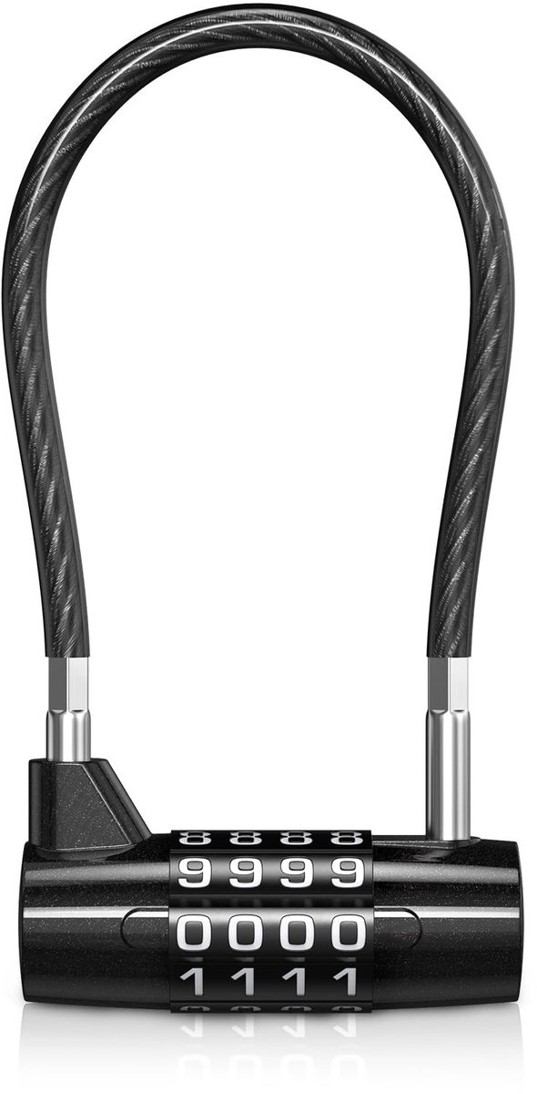 Dailygoods- Combinatieslot 4-cijferig - Waterdicht - Hangslot - Zinklegering - Sterke Staalkabel - Antidiefstal