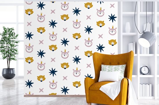 Behang - Fotobehang Dieren - Patroon - Vormen - Breedte 300 cm x hoogte 300 cm
