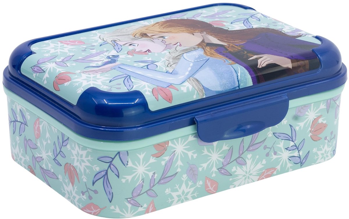 Frozen Broodtrommel voor Kinderen 1423ml - Stevige Plastic Lunchbox BPA-Vrij met Gedecoreerd Deksel voor School en Uitjes