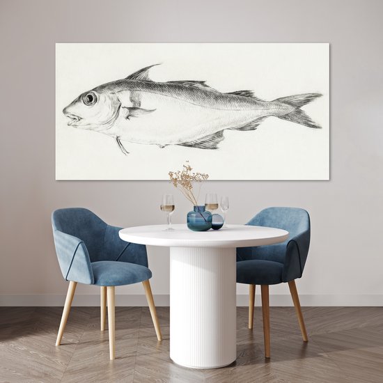 Poster 160x80 cm - Vis, naar links - schilderij van Jean Bernard - Posters - Kamer decoratie - Wanddecoratie woonkamer - Muurdecoratie slaapkamer