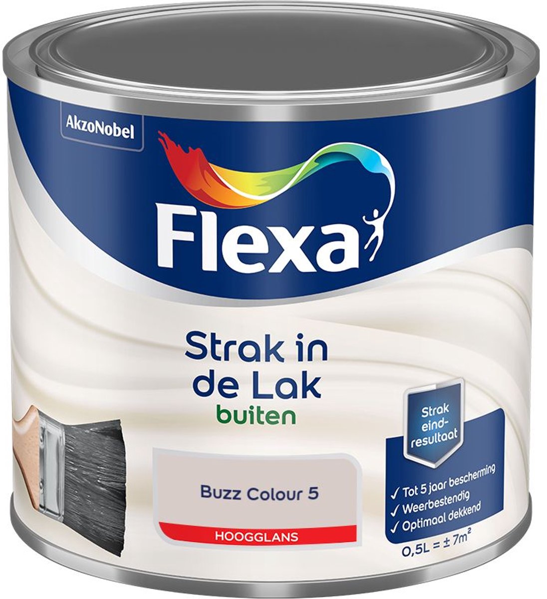Flexa - Strak In De Lak Buitenlak Hoogglans - Buzz Colour 5 - Mengverf - 500 Ml