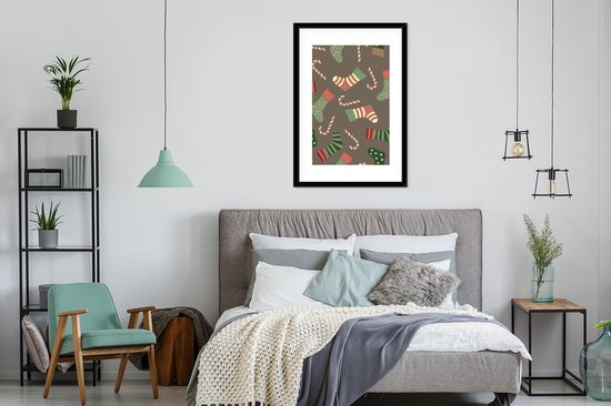 Patron de cannes à sucre et chaussettes de Noël 60x90 cm