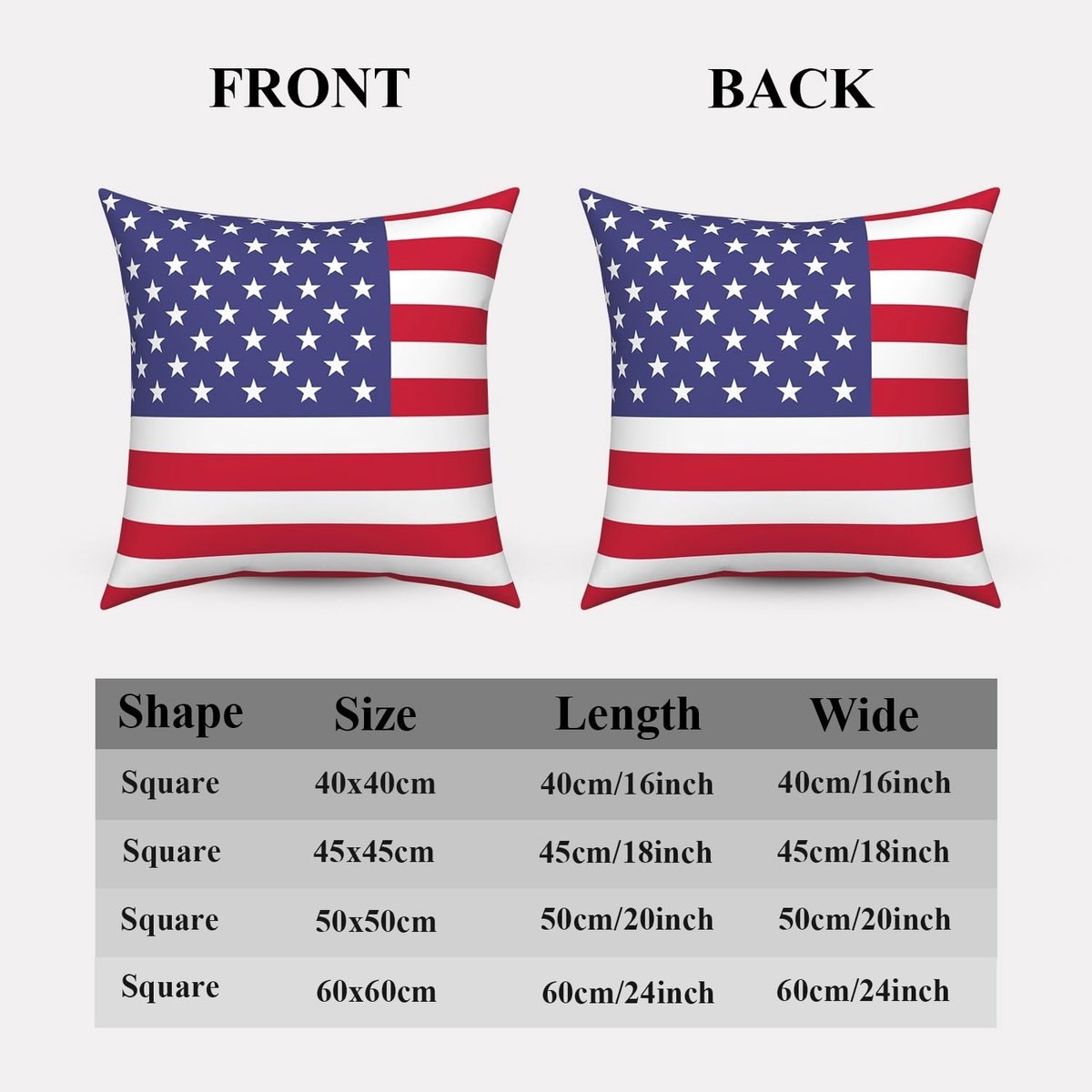 Vlag Kussensloop Amerika VS-Vlag Kussen voor Onafhankelijkheidsdag Fluwelen Vierkant Kussenhoes Home Decoratieve Kussensloop Stoel Slaapkamer Woonkamer 40 x 40 cm Set van 2