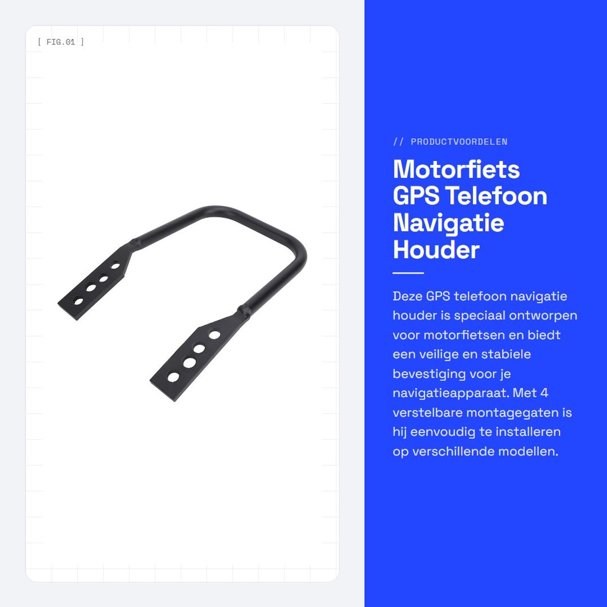 Dailygoods- Navigatiehouder Duurzaam Ontwerp - Navigatie Houder Auto met Zuignap - Verstelbare Montagegaten - Stabiele Ondersteuning - Geschikt voor F750GS/F850GS/F850GS ADV - Motorfiets Houder
