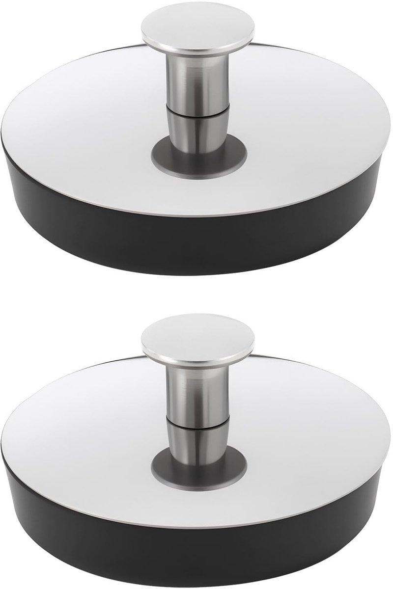 Dailygoods- Afvoerplug 2 Stuks - Rubber - Multifunctioneel - Antislip - Geschikt voor Bad en Wastafel - Hoogwaardige Afdichting - Afvoerstop