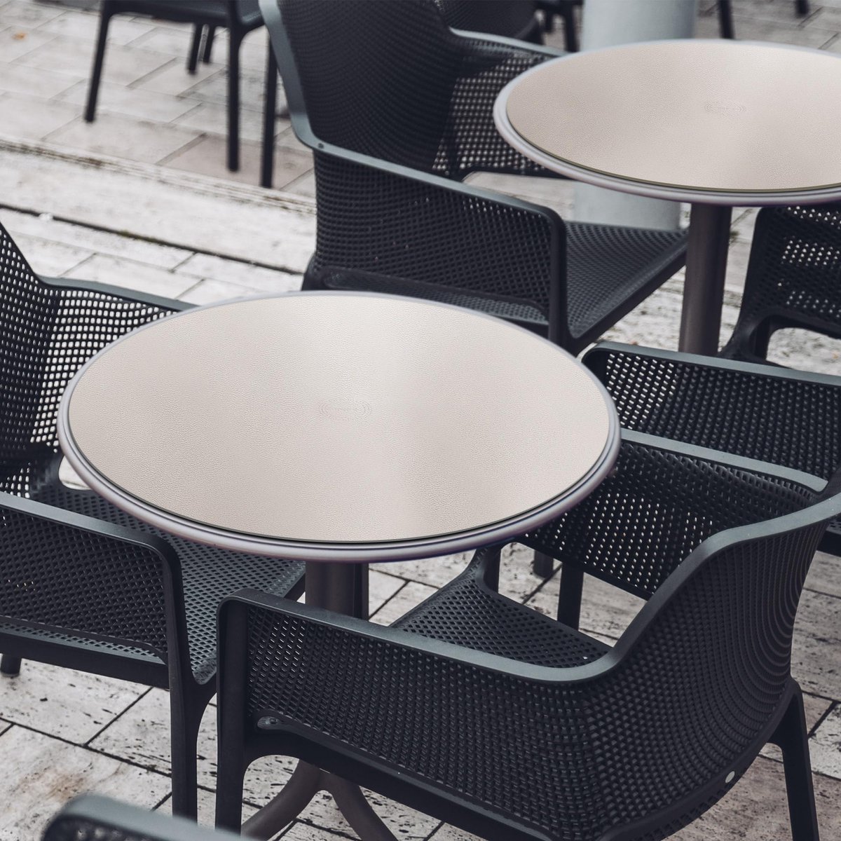 Placemats, geschikt als bijzettafelhoes aan de zijkant (76 cm, crème)