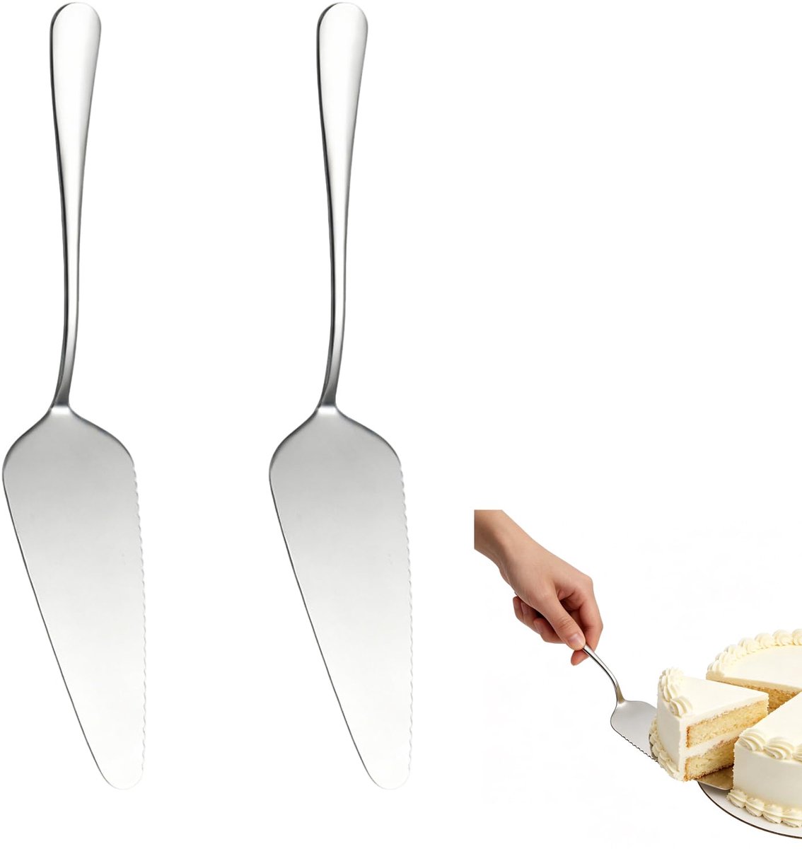 Taartschep met scherpe taartschep, 23 cm, nuttig voor snijden en serveren, robuust design, vormvast en vaatwasmachinebestendig voor een lange levensduur