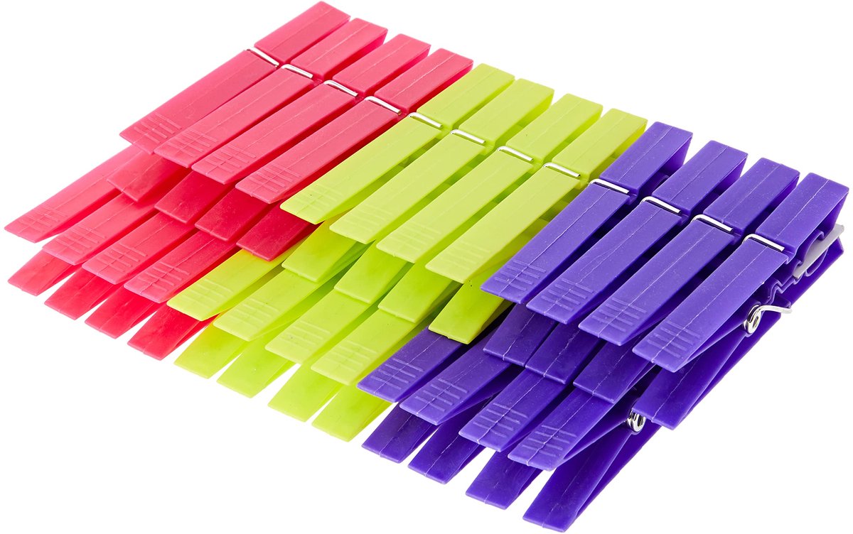 405115 (95) – verpakking met 24 wasknijpers van kunststof Quick Box
