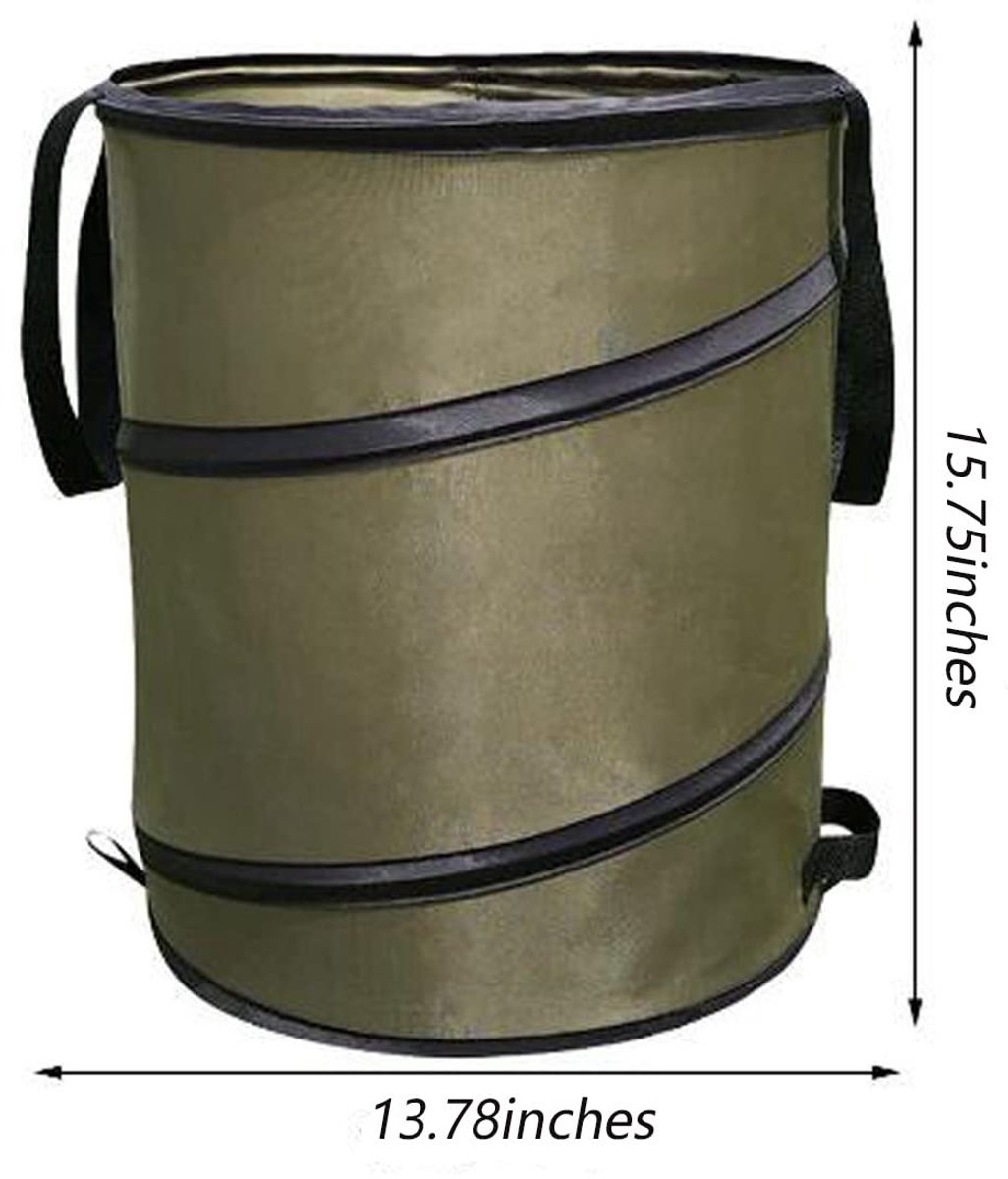 Opbergtas voor de tuin, pop-up, inklapbaar, met handgrepen, van Oxford-weefsel, herbruikbaar, voor tuinbladeren, 37,8 l