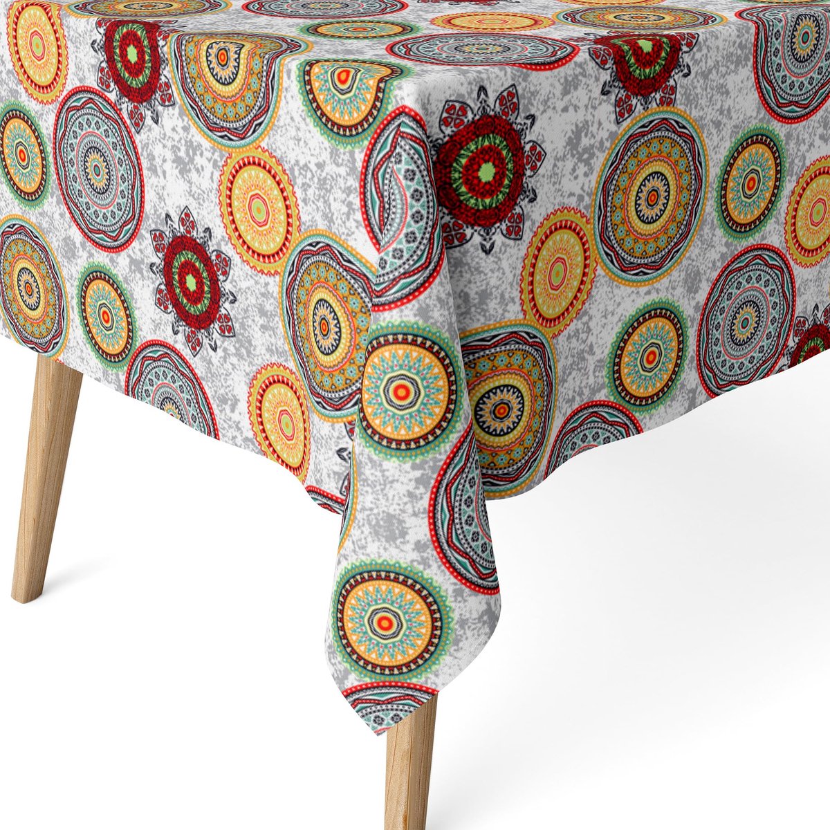 Home Tafelkleed Mykonos met hars coating, 240 x 140 cm, groen