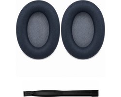 Set Oorkussens voor Sony Koptelefoon - WH-1000XM4 Oorkussen - Kunstleer met Traagschuim - Blauw