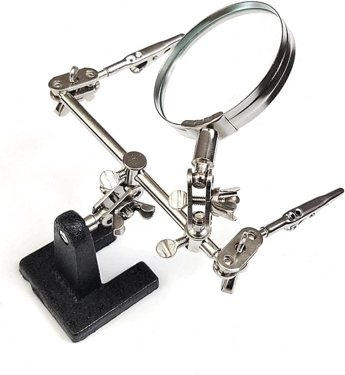 SnelShoppen - Handige Derde Hand met 8x Vergrootglas en Krokodillenclip voor Solderen, Juweelreparatie en Hobbywerkzaamheden
