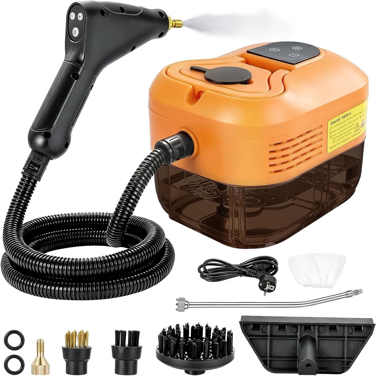 Thijox - 4,5 bar Stoomreiniger Handapparaat 2500W Multifunctioneel met 6 Instelbare Snelheden en 1,2L Waterreservoir voor Auto, Keuken, Badkamer, Tege