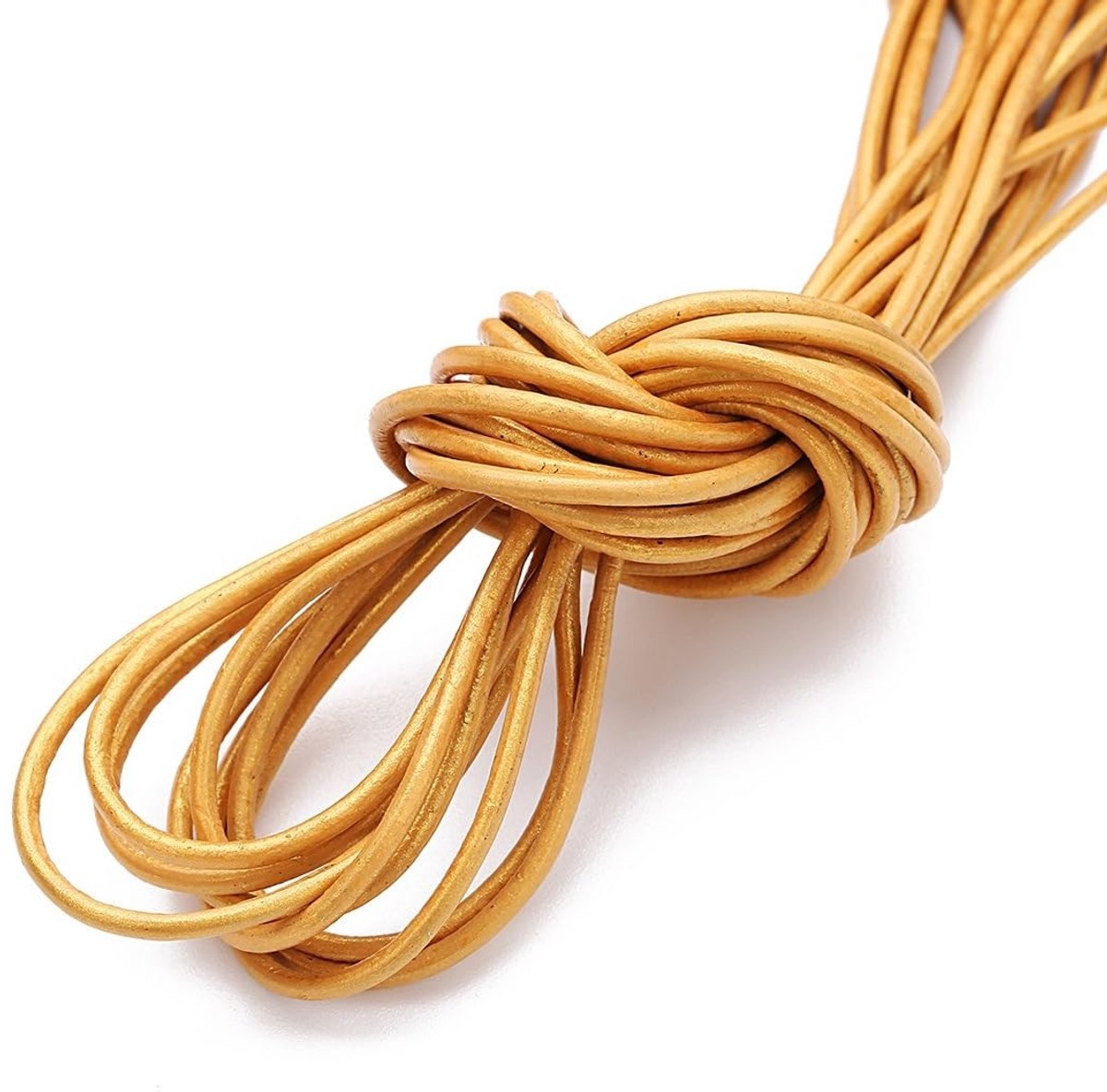 Inovra- Leren Touw 10 Meter - Gevlochten Leer - Rond - Kleurrijk - DIY Knutselen - Armbanden/Halskettingen - 19 Kleuren Beschikbaar - Leren Band