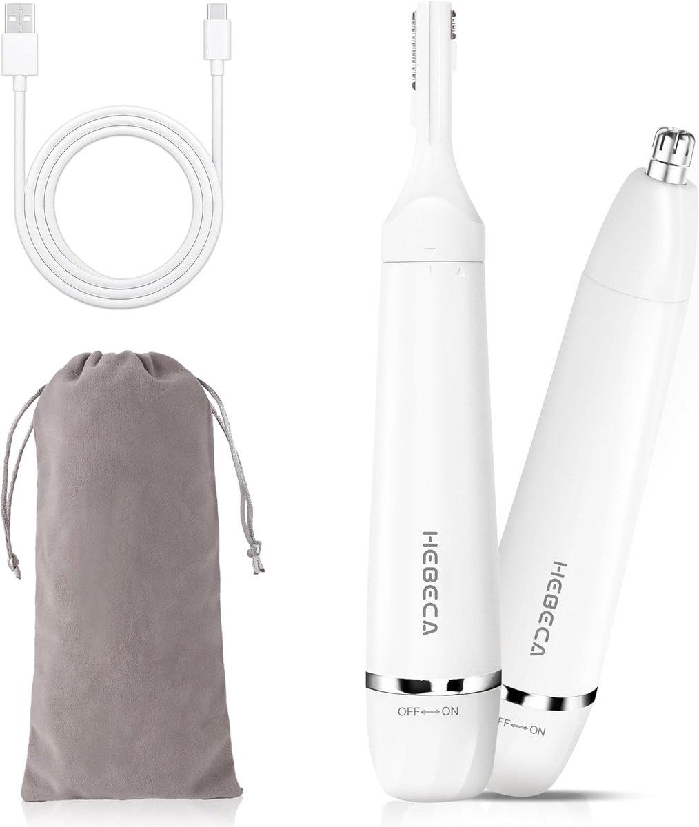 Thijox - Neushaartrimmer voor Dames en Heren - Elektrische Oor- en Neushaartrimmer - 2-in-1 Gezichtshaarverwijderaar - Pijnloos en Waterdicht - Draagb