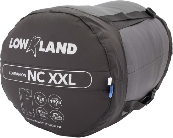 Thijox - Donzen Slaapzak Extra Breed 220 x 100 cm - Companion NC XXL - Blauw - 3-Seizoenen Slaapzak voor Camping, Festivals, en Buitenactiviteiten — afbeelding 2