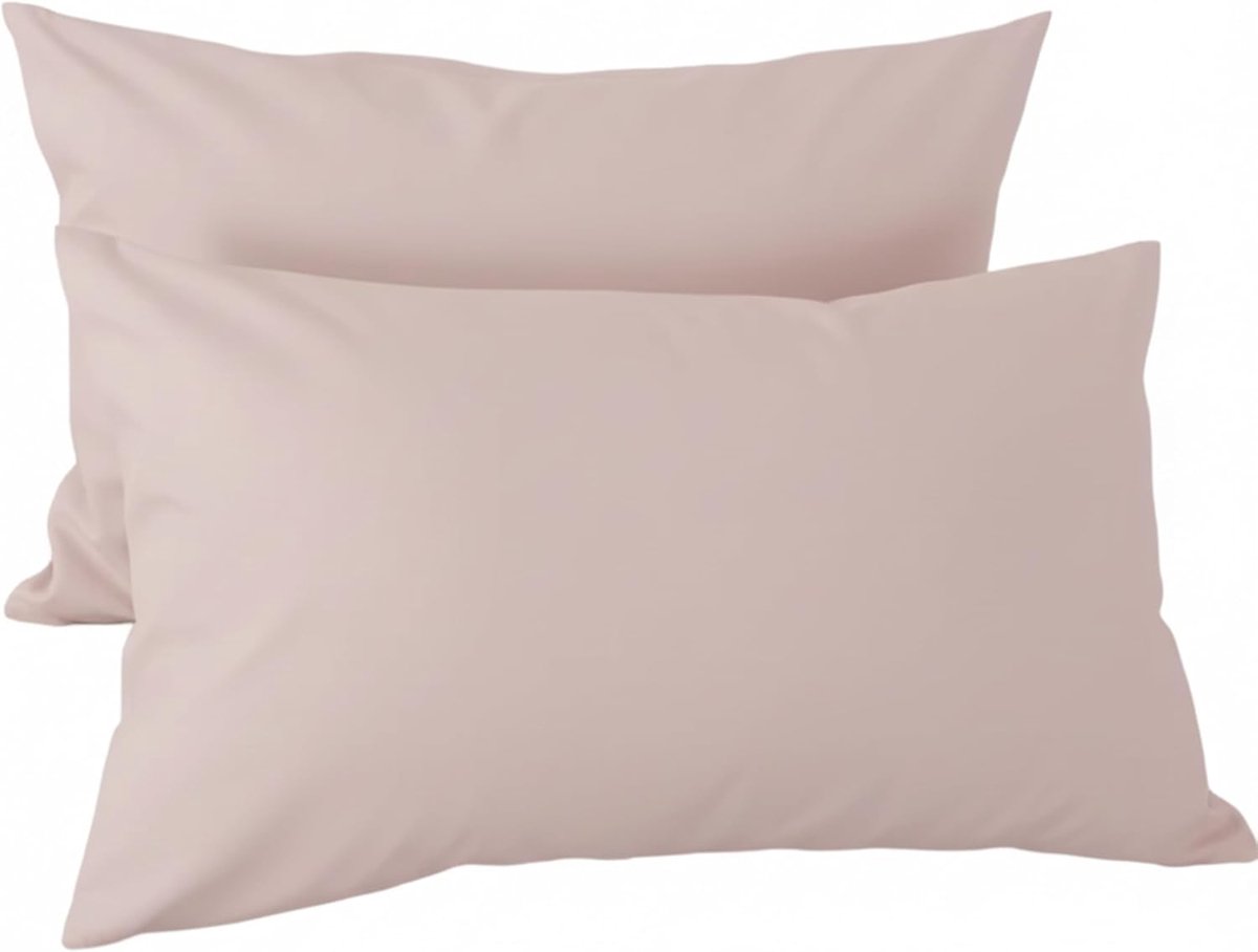 Thijox - 2 Kussenslopen 45x70 cm met Ritssluiting - 100% Zachte Microvezel - Lichtroze - Ademend en Comfortabel voor Dagelijks Gebruik