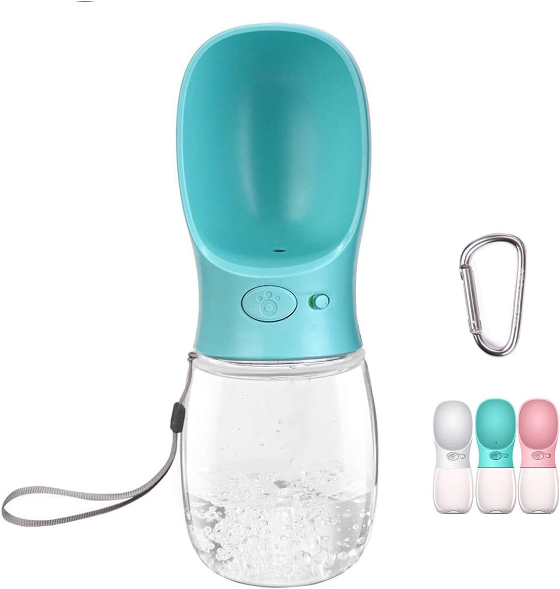 Bol.com Draagbare Hondenwaterfles met Dispenser voor Huisdieren (350ml, Blauw) aanbieding