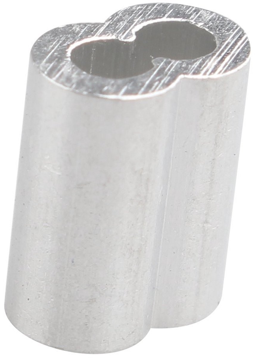 Inovra- Crimping Mouw 100 Stuks - Aluminiumlegering - Antiroest - Corrosiebestendig - Geschikt voor 2.0mm Kabeldraad - Vergrendelt Uiteinden - Kabelmof