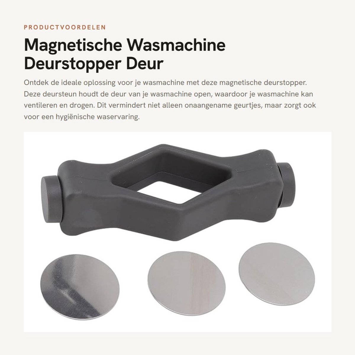 Inovra- Deurstopper Magnetisch - Deursteun Wasmachine - Siliconen - Compact - Geurvermindering - Veilig en Flexibel - Wasmachinedeurstopper