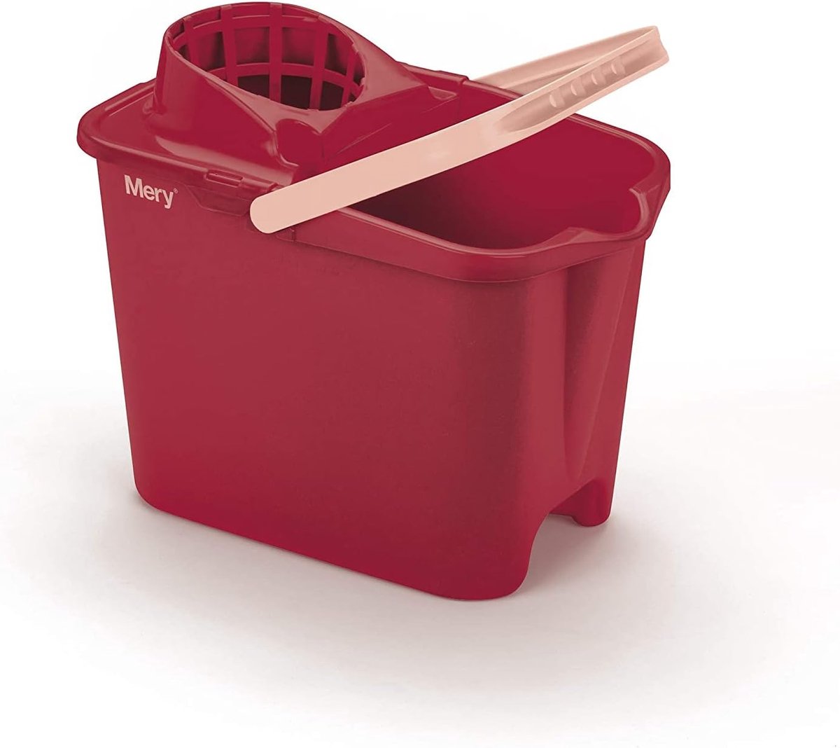 Thijox - Emmer met Drainer 14L - Polypropyleen Koraal - Ideaal voor Schrobben, Huishouden, Keuken en Tuin - Maat 31x25,5x39 cm